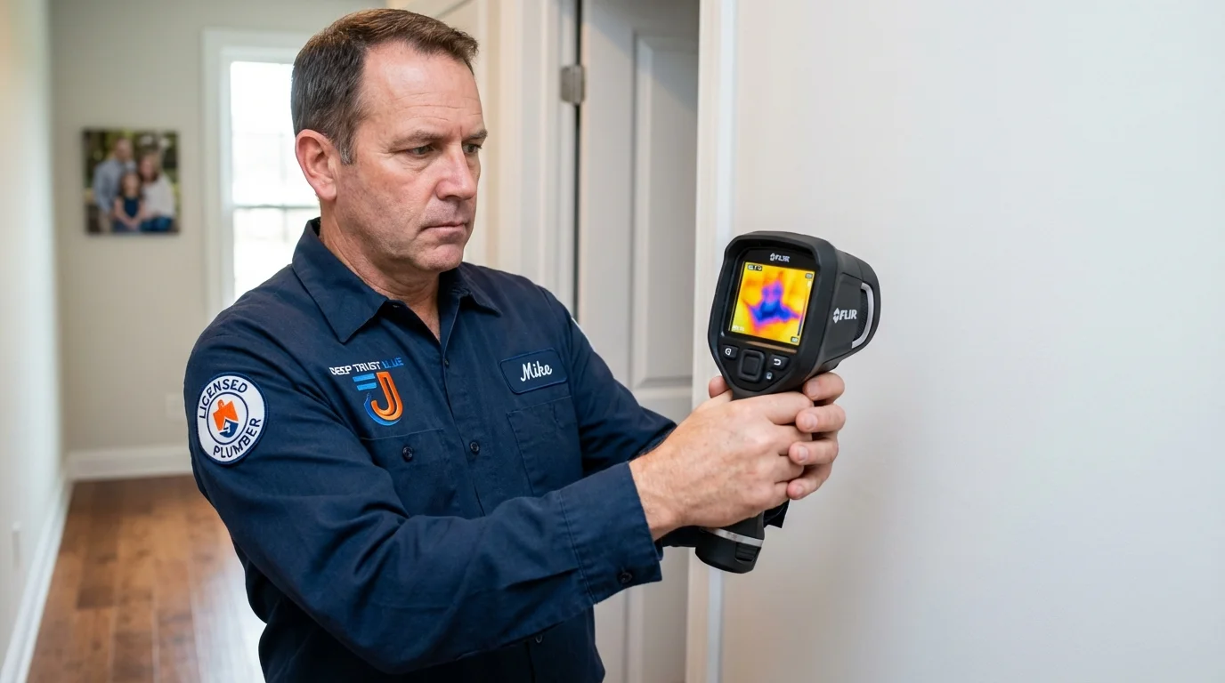 Thermal imaging leak detection by Johns Plumbing LLC in Rocky Point